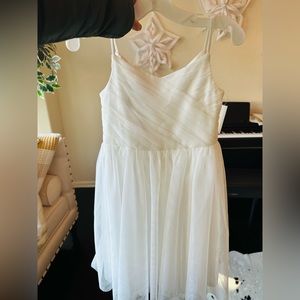 White flower girl dress